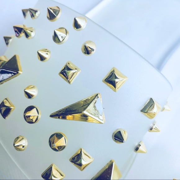 Jelly slide sandal w/ embellished spike trim by Ann More - Picture 7 of 8